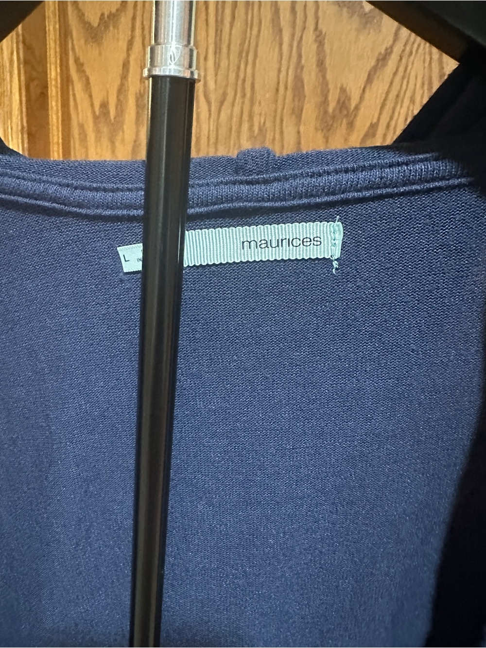Maurices Navy Open-Front Hooded Cardigan - Picture 3 of 4